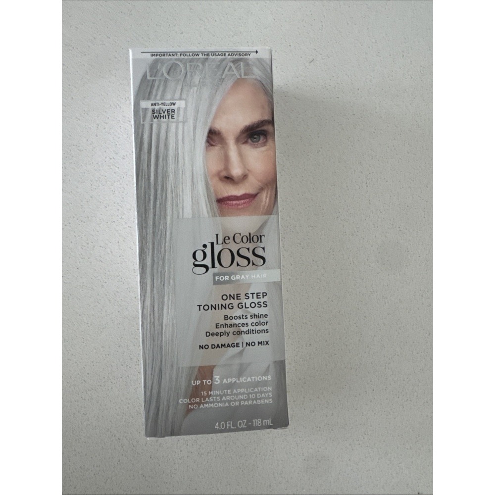 L'Oreal Paris Le Color One Step Toning Hair Gloss Silver White For Gray Hair